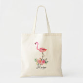 Kinder Gepersonaliseerde Canvas tas Flamingo (Voorkant)