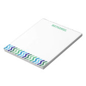 Kinder gepersonaliseerde Chevron Modern Simple Boy Notitieblok (Gedraaid)