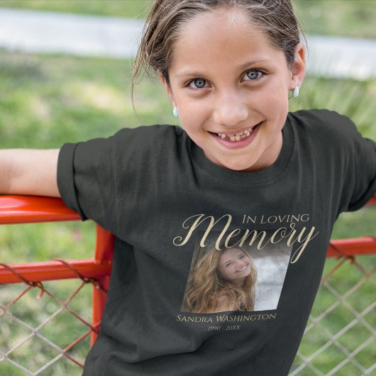 Kinder gepersonaliseerde foto Memorial T-shirt