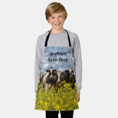 Kinder gepersonaliseerde Holstein Koeien Schort (Gedragen)