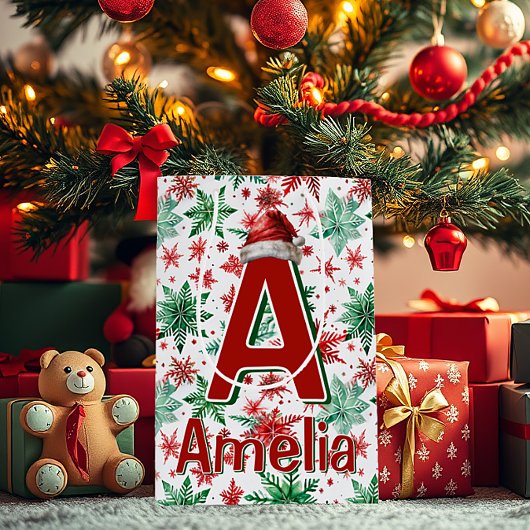 Kinder gepersonaliseerde kerst medium cadeauzakje