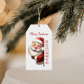 Kinder gepersonaliseerde kerstmis cadeaulabel