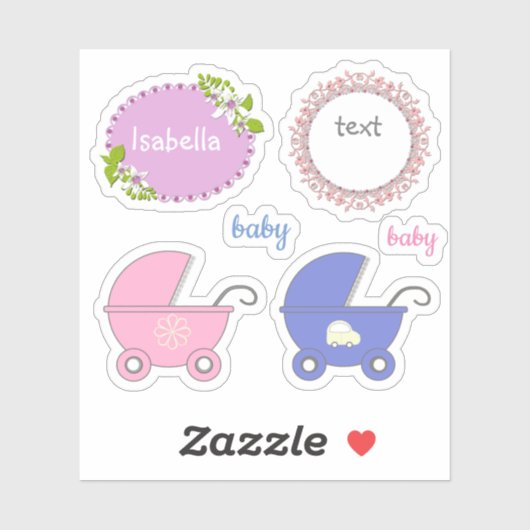 Kinder gepersonaliseerde, kinder, , retro-, kinder sticker (Vel)