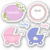 Kinder gepersonaliseerde, kinder, , retro-, kinder sticker (Voorkant)