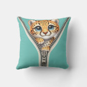 Kinder gepersonaliseerde Schattigee cheeta Kussen (Achterkant)