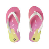KINDER gepersonaliseerde Teenslippers (Pink Fun) (Voetbed)