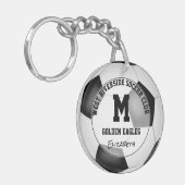 kinder gepersonaliseerde voetbalteam geschenken sleutelhanger (Voorkant Links)