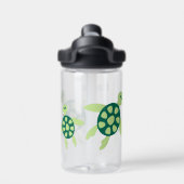 Kinder gepersonaliseerde zwemschildpadden waterfles (Achterkant)