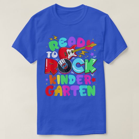 Kinder gereed om Kindergarten gitaar terug te roke T-shirt (Design voorkant)