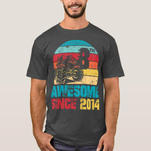 Kinder Geweldige sinds 2014 8e geboortedag monster T-shirt