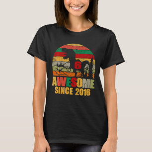 Kinder Geweldige sinds 2016 6th Birthday Boy Dinos T-shirt