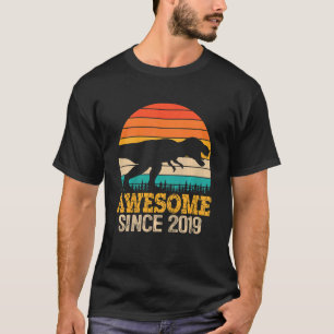 Kinder Geweldige sinds 2019 3rd Birthday Boy Dinos T-shirt