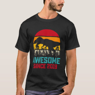 Kinder Geweldige sinds 2019 Dinosaur Rex 3 jaar ou T-shirt