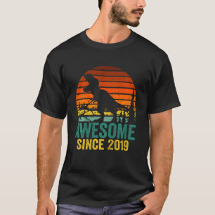Kinder Geweldige sinds 2019 Dinosaurus 3 jaar oud T-shirt