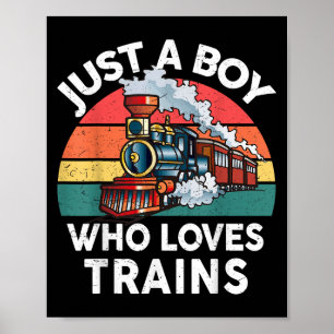 Kinder gewoon een jongen die van shirt houdt Grafi Poster
