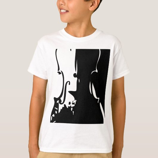 Kinder Giant Violin Ringer T-shirt (Voorkant)
