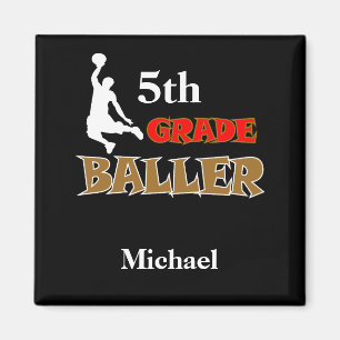 Kinder Gift School Basketbal Grade Level Magnet Magneet