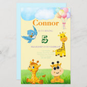 Kinder giraffe thema verjaardag (Voorkant / Achterkant)