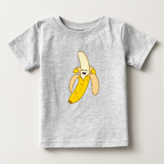 Kinder glimlachende T-shirt voor banaan