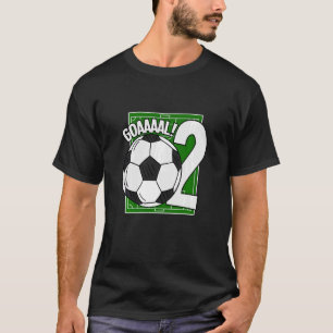Kinder Goaal 2e verjaardag 2 jaar oude voetbalspel T-shirt