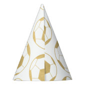 Kinder gouddag van de voetbalpartij feesthoedjes (Achterkant)