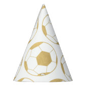 Kinder gouddag van de voetbalpartij feesthoedjes (Links)