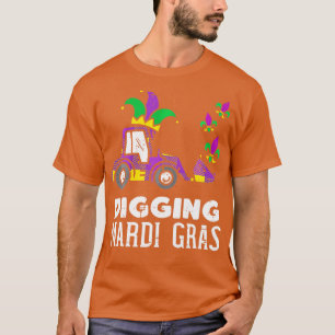 Kinder graaf Mardi Gras Bulldozer Truck Boys T-shirt