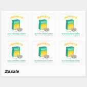 Kinder graanverjaardagsfeest vierkante sticker (Vel)