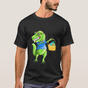 Kinder grappige dinosaurussen met paaseibaars t-shirt