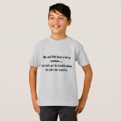 Kinder grappige vis t-shirt (Voorkant volledig)