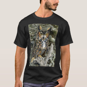 Kinder Great Horned Owl Basic Dark T-Shirt