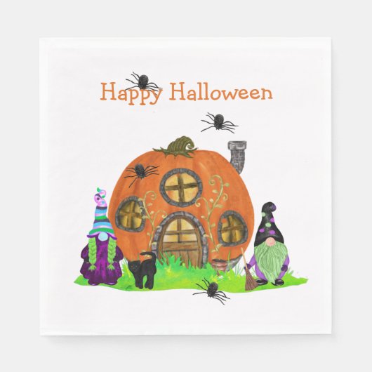 Kinder grillige kabouters Halloween Servet (Voorkant)