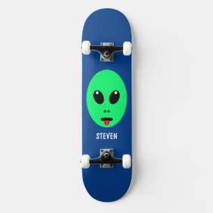 Kinder groene Alien, speciaal aangepast Skateboard