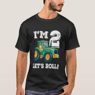 Kinder groene Boerderij Tractor 2e verjaardag 2 ja T-shirt