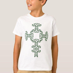 Kinder groene Ierse Keltische Kruishemd T-shirt