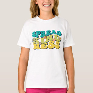 Kinder Groovy-Shirt   Spread vriendelijkheid T-shi T-shirt