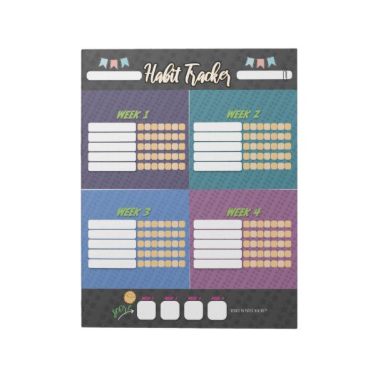 KINDER HABIT-TRACKER-laptop Notitieblok (Gedraaid)