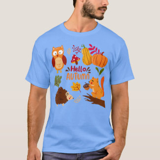 Kinder Hallo Autumn Cottcore Hedg Squirrel Ow T-shirt