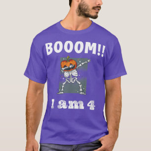 Kinder Halloween 4e verjaardag 4 jaar oude Dabbing T-shirt