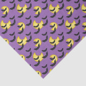 Kinder Halloween Bats Flying Crescent Moon Paars Tissuepapier (Detail)