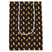 Kinder Halloween Chocolate Candy Corn op Black Medium Cadeauzakje (Achterkant)