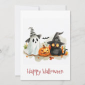 Kinder Halloween Costume Party Kaart (Achterkant)