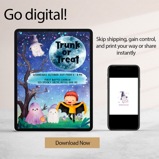 Kinder Halloween Custom Party Schattige Kaart