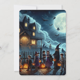 kinder Halloween fancy jurk uitnodiging partij kaa