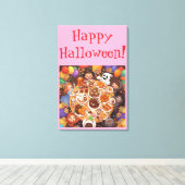 Kinder Halloween-feest Canvas Afdruk (Insitu (Houten vloer))