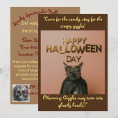 Kinder Halloween-feestuitnodiging Kaart (Voorkant / Achterkant)