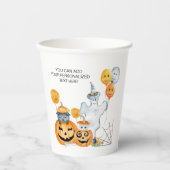 Kinder Halloween Ghost en Jack o Lantaarn Pumpkins Papieren Bekers (Voorkant)