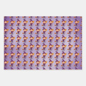 Kinder Halloween heks, weerwolf, pompoen Inpakpapier Vel (Voorkant)