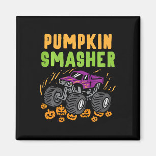 Kinder Halloween Monster Truck Pompoen Smasher Boy Magneet