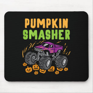 Kinder Halloween Monster Truck Pompoen Smasher Boy Muismat